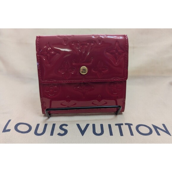 Louis Vuitton Authentic Monogram VERNIS Pomme D'amour Trifold Purse Wallet Auth - Picture 1 of 4
